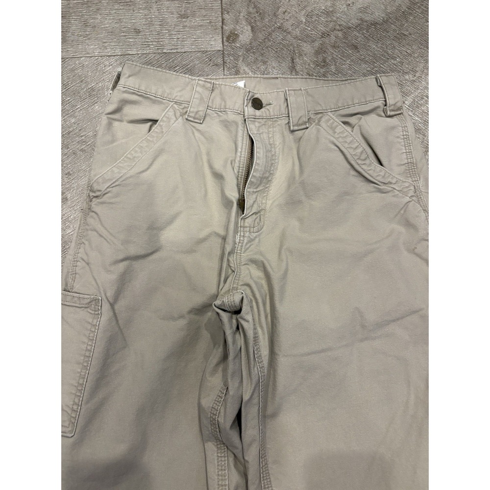 Carhartt B151 Carpenter Pants Men's 30x34 Tan Relaxed Fit Utility Workwear Cotto - Picture 2 of 7